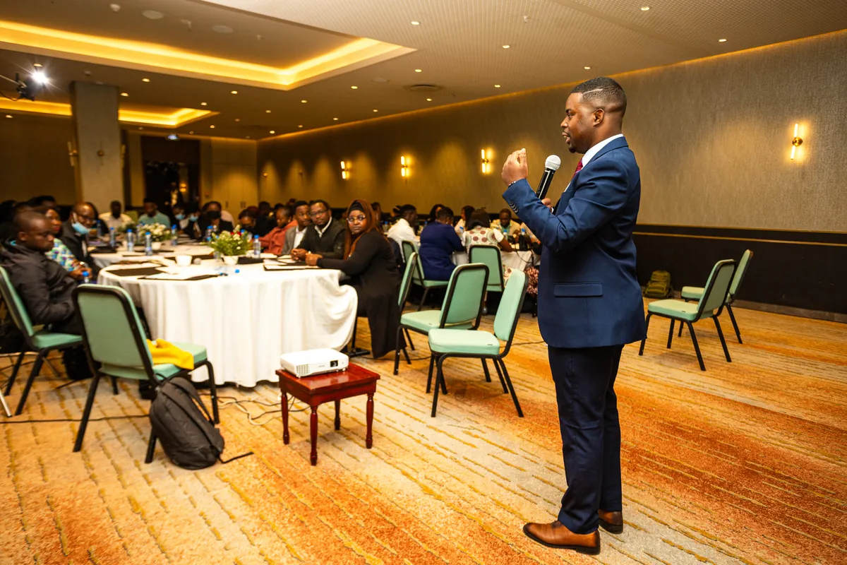 Andrew Tsuro facilitating a leadership workshop